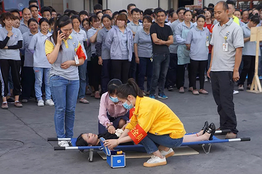 币游国际2019年上半年消防演习现场